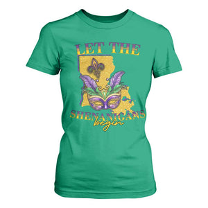 Funny Mardi Gras Let The Shenanigans Begin T Shirt For Women Louisiana Map TS11 Irish Green Print Your Wear