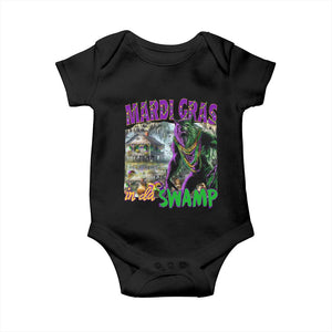 Funny Mardi Gras Rougarou Baby Onesie Mardi Gras In Da Swamp Cryptids Of Louisiana TS11 Black Print Your Wear