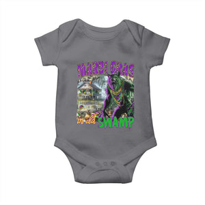 Funny Mardi Gras Rougarou Baby Onesie Mardi Gras In Da Swamp Cryptids Of Louisiana TS11 Charcoal Print Your Wear