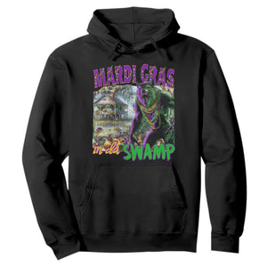 Funny Mardi Gras Rougarou Hoodie Mardi Gras In Da Swamp Cryptids Of Louisiana TS11 Black Print Your Wear