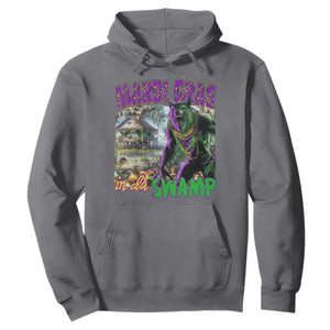 Funny Mardi Gras Rougarou Hoodie Mardi Gras In Da Swamp Cryptids Of Louisiana TS11 Charcoal Print Your Wear