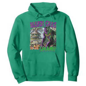 Funny Mardi Gras Rougarou Hoodie Mardi Gras In Da Swamp Cryptids Of Louisiana TS11 Irish Green Print Your Wear