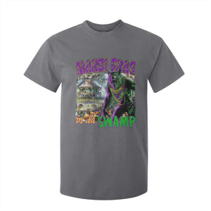 Funny Mardi Gras Rougarou T Shirt For Kid Mardi Gras In Da Swamp Cryptids Of Louisiana TS11 Charcoal Print Your Wear