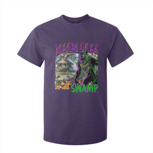 Funny Mardi Gras Rougarou T Shirt For Kid Mardi Gras In Da Swamp Cryptids Of Louisiana TS11 Purple Print Your Wear