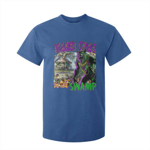 Funny Mardi Gras Rougarou T Shirt For Kid Mardi Gras In Da Swamp Cryptids Of Louisiana TS11 Royal Blue Print Your Wear