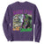 Funny Mardi Gras Rougarou Sweatshirt Mardi Gras In Da Swamp Cryptids Of Louisiana TS11 Purple Print Your Wear