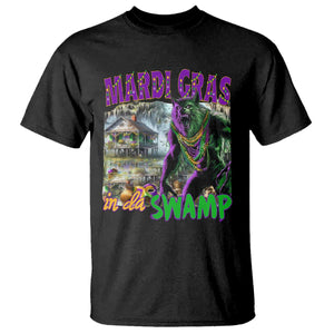 Funny Mardi Gras Rougarou T Shirt Mardi Gras In Da Swamp Cryptids Of Louisiana TS11 Black Print Your Wear