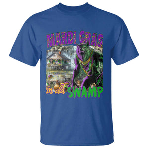 Funny Mardi Gras Rougarou T Shirt Mardi Gras In Da Swamp Cryptids Of Louisiana TS11 Royal Blue Print Your Wear