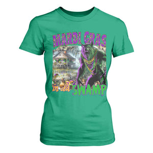 Funny Mardi Gras Rougarou T Shirt For Women Mardi Gras In Da Swamp Cryptids Of Louisiana TS11 Irish Green Print Your Wear