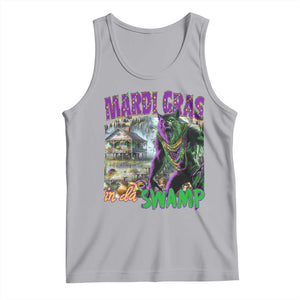 Funny Mardi Gras Rougarou Tank Top Mardi Gras In Da Swamp Cryptids Of Louisiana TS11 Athletic Heather Print Your Wear