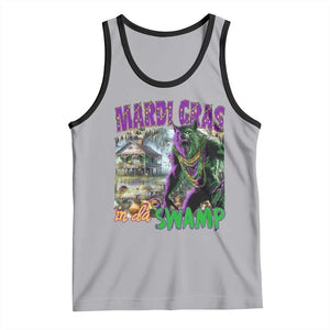 Funny Mardi Gras Rougarou Tank Top Mardi Gras In Da Swamp Cryptids Of Louisiana TS11 Athletic Heather Black Print Your Wear