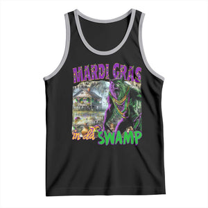 Funny Mardi Gras Rougarou Tank Top Mardi Gras In Da Swamp Cryptids Of Louisiana TS11 Black Athletic Heather Print Your Wear