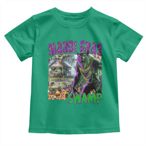 Funny Mardi Gras Rougarou Toddler T Shirt Mardi Gras In Da Swamp Cryptids Of Louisiana TS11 Irish Green Print Your Wear