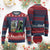 Funny Mardi Gras Rougarou Knit Sweatshirt Mardi Gras In Da Swamp Cryptids Of Louisiana TS11 Burgundy Print Your Wear