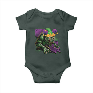 Funny Mardi Gras Rougarou Baby Onesie Cryptids Of Louisiana Jester Hat TS11 Print Your Wear