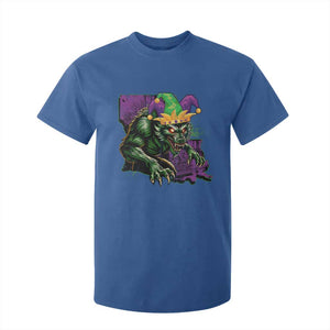 Funny Mardi Gras Rougarou T Shirt For Kid Cryptids Of Louisiana Jester Hat TS11 Royal Blue Print Your Wear