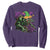 Funny Mardi Gras Rougarou Sweatshirt Cryptids Of Louisiana Jester Hat TS11 Purple Print Your Wear