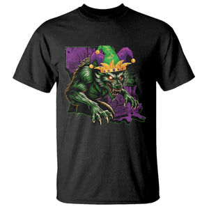 Funny Mardi Gras Rougarou T Shirt Cryptids Of Louisiana Jester Hat TS11 Black Print Your Wear