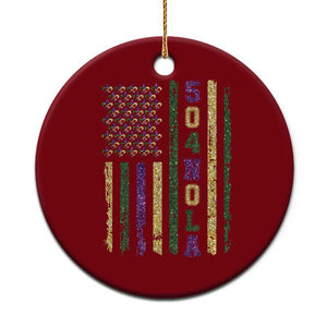 Funny Mardi Gras New Orleans Louisiana Ceramic Ornament 504 Nola Area Code Glitter Print American Flag TS11 1pc Red Print Your Wear