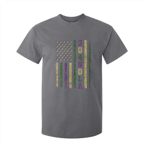 Funny Mardi Gras New Orleans Louisiana T Shirt For Kid 504 Nola Area Code Glitter Print American Flag TS11 Charcoal Print Your Wear