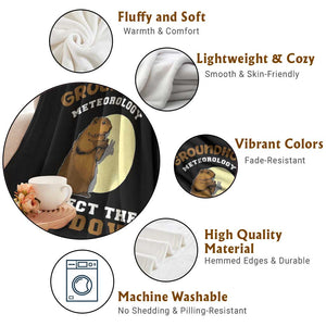 Funny Groundhog Day Throw Blanket Groundhog Meteorology Respect The Shadow TS11 Print Your Wear