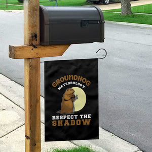 Funny Groundhog Day Garden Flag Groundhog Meteorology Respect The Shadow TS11 Print Your Wear