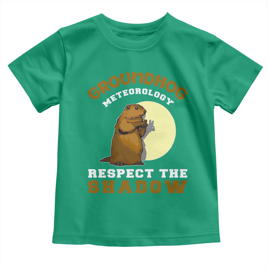 Funny Groundhog Day Toddler T Shirt Groundhog Meteorology Respect The Shadow TS11 Irish Green Print Your Wear