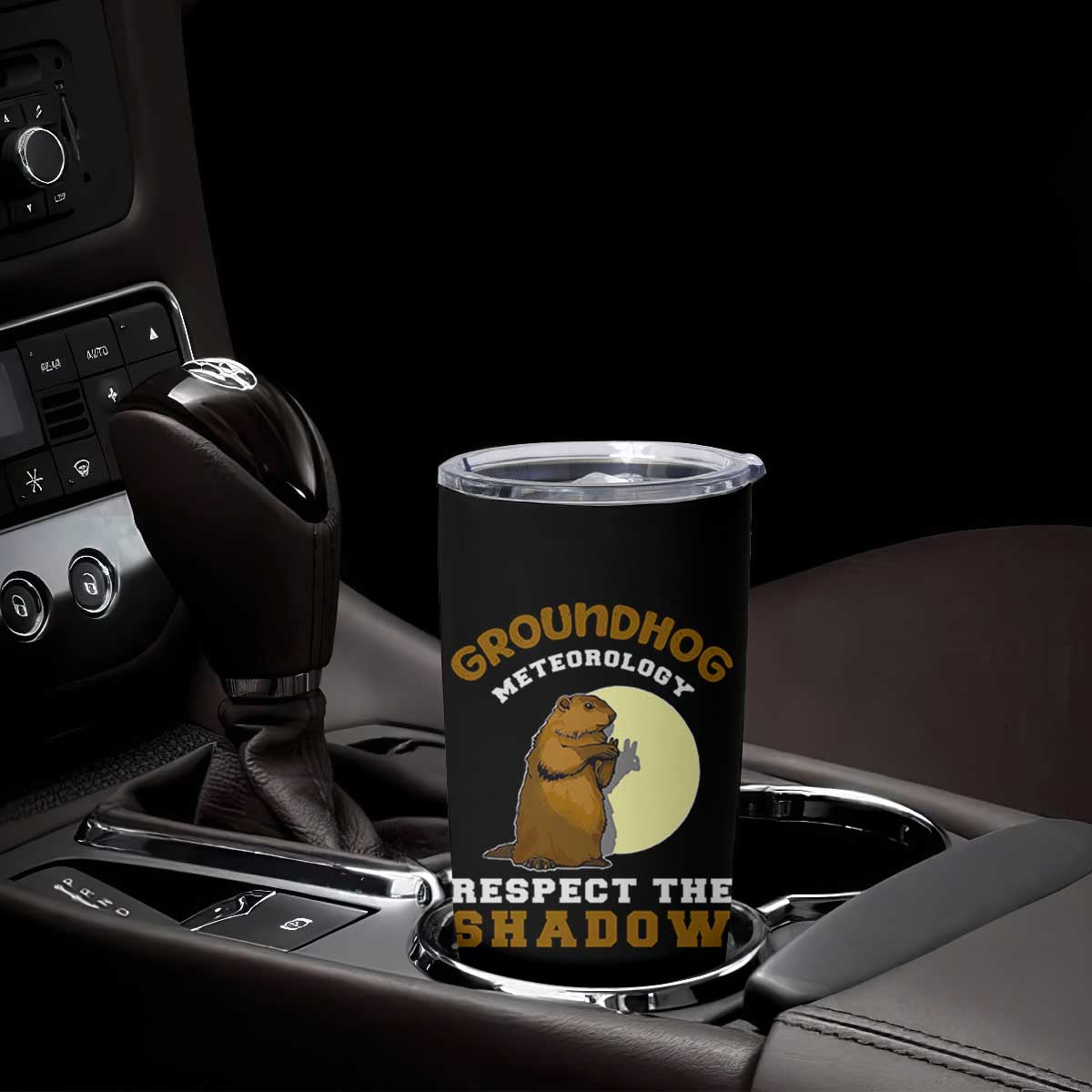 Funny Groundhog Day Tumbler Cup Groundhog Meteorology Respect The Shadow TS11 Print Your Wear