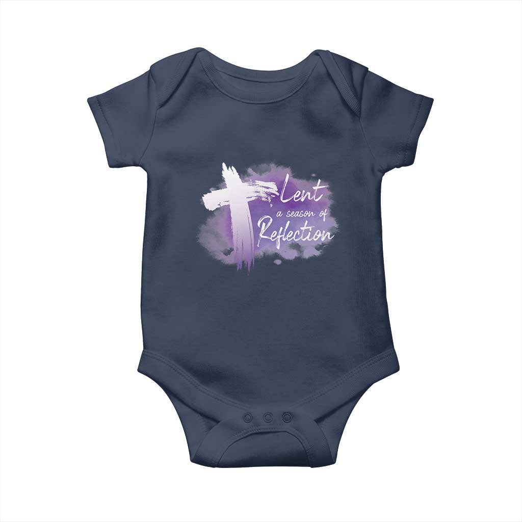 Ash Wednesday Baby Onesie Lent A Season Of Reflection Ashes Cross Christian Religious TS11 Navy Print Your Wear