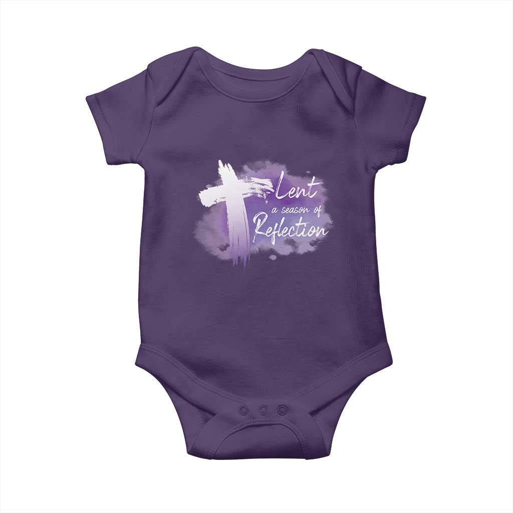Ash Wednesday Baby Onesie Lent A Season Of Reflection Ashes Cross Christian Religious TS11 Purple Print Your Wear