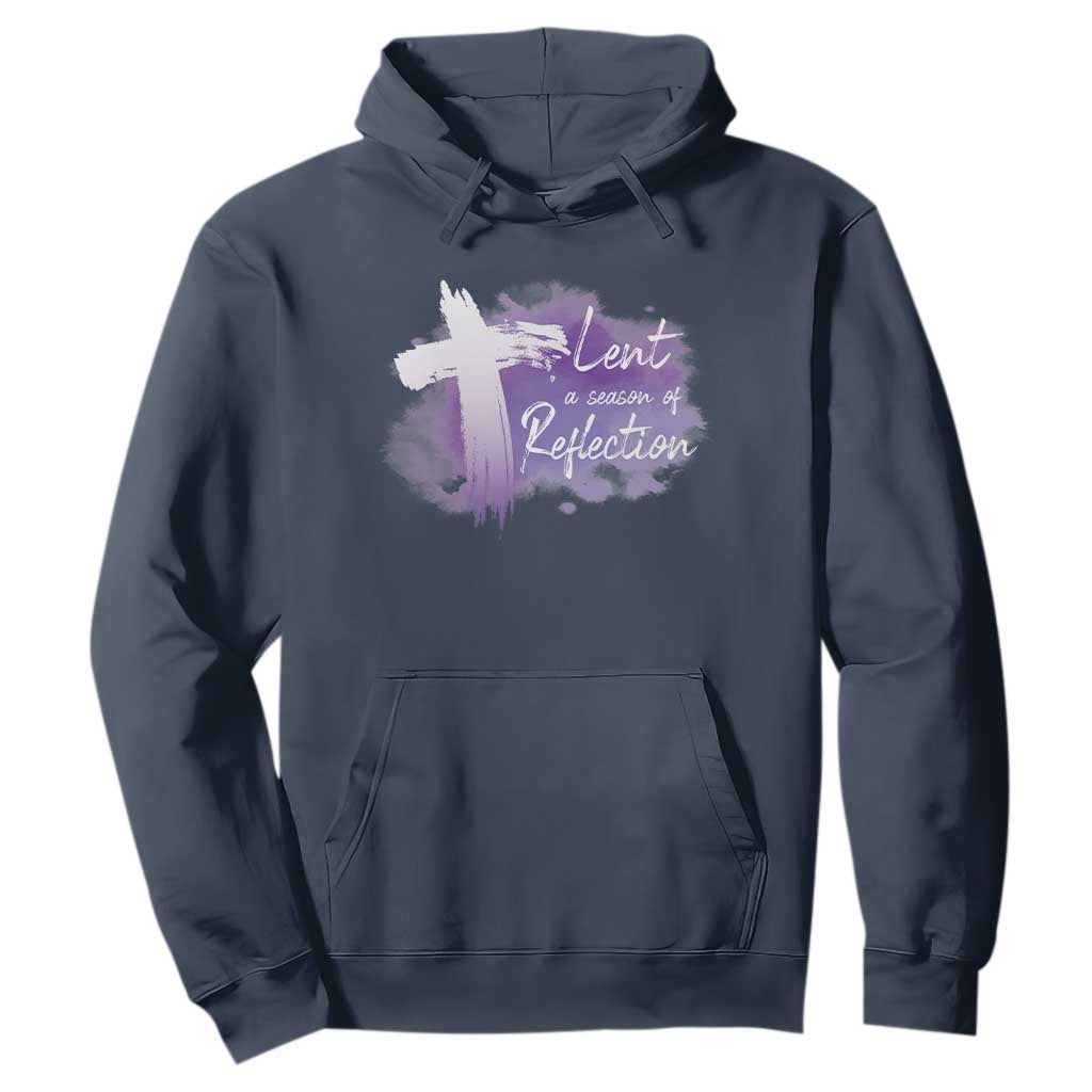 Ash Wednesday Hoodie Lent A Season Of Reflection Ashes Cross Christian Religious TS11 Navy Print Your Wear