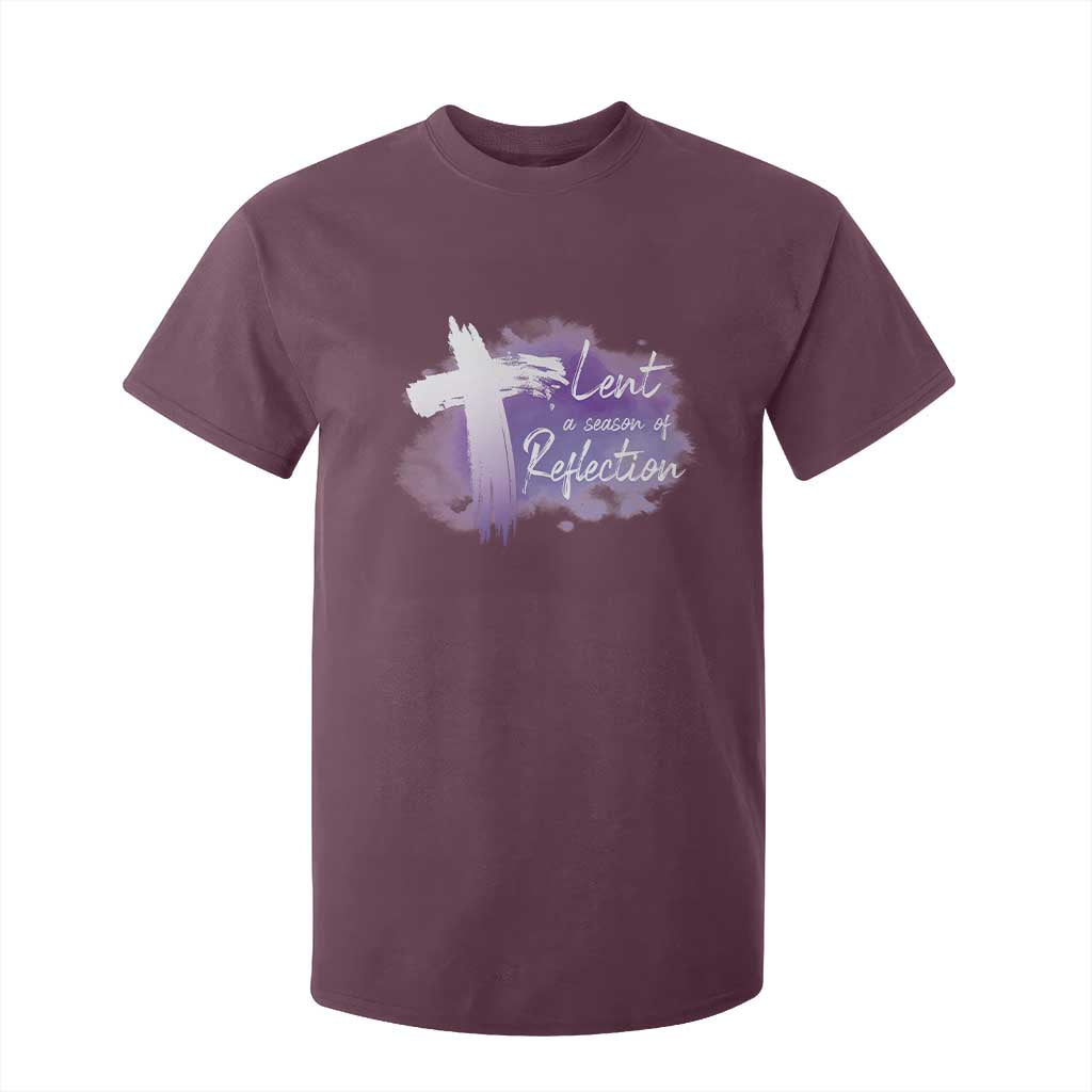 Ash Wednesday T Shirt For Kid Lent A Season Of Reflection Ashes Cross Christian Religious TS11 Maroon Print Your Wear