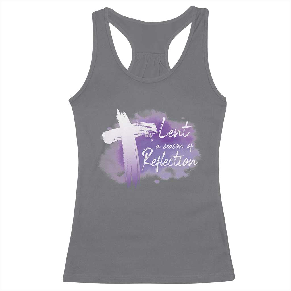 Ash Wednesday Racerback Tank Top Lent A Season Of Reflection Ashes Cross Christian Religious TS11 Charcoal Print Your Wear