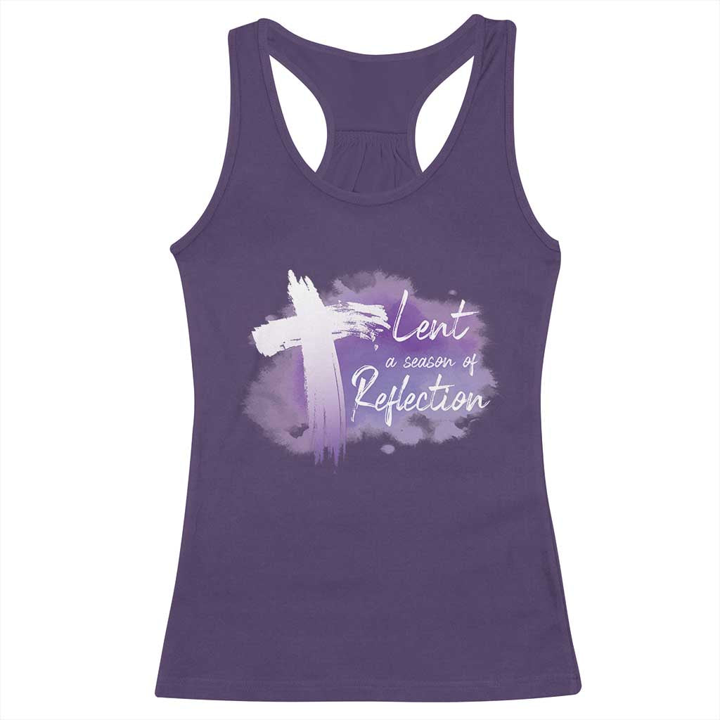 Ash Wednesday Racerback Tank Top Lent A Season Of Reflection Ashes Cross Christian Religious TS11 Purple Print Your Wear