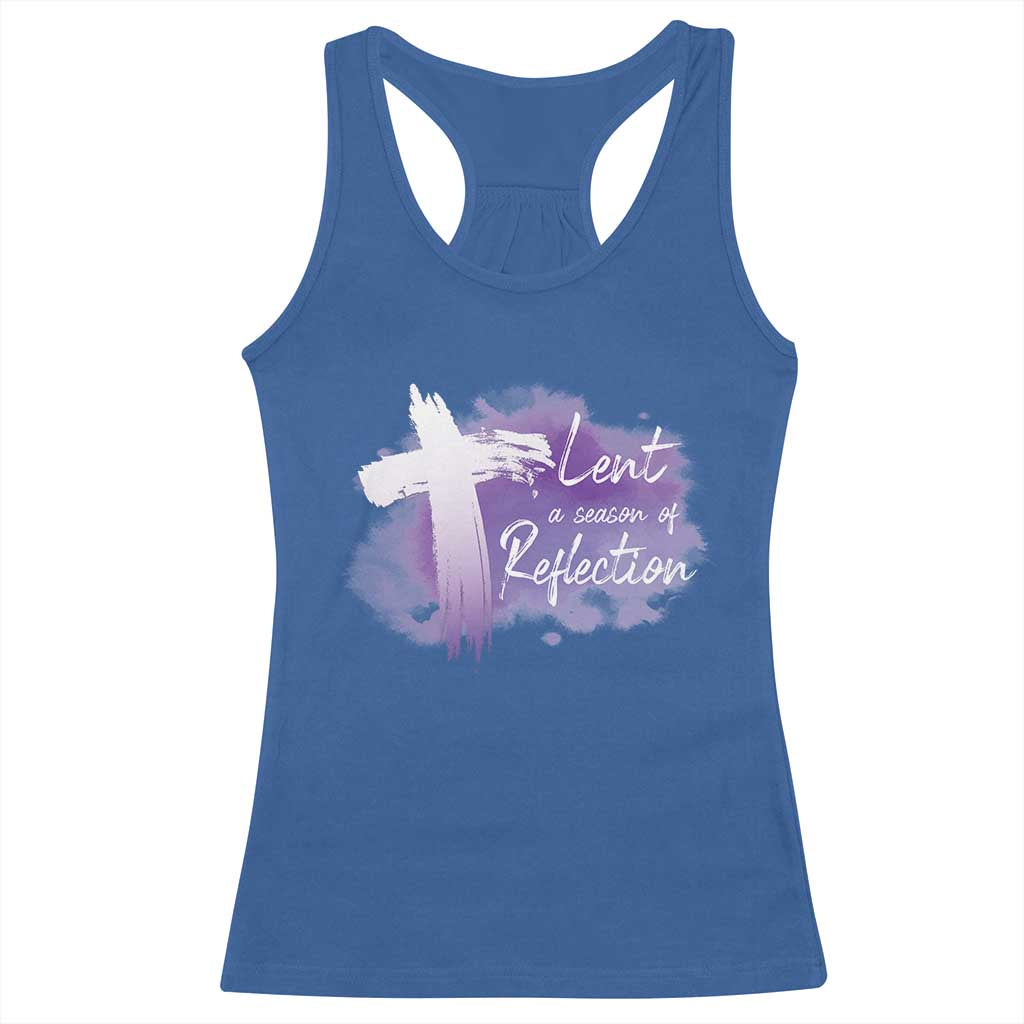 Ash Wednesday Racerback Tank Top Lent A Season Of Reflection Ashes Cross Christian Religious TS11 Royal Blue Print Your Wear