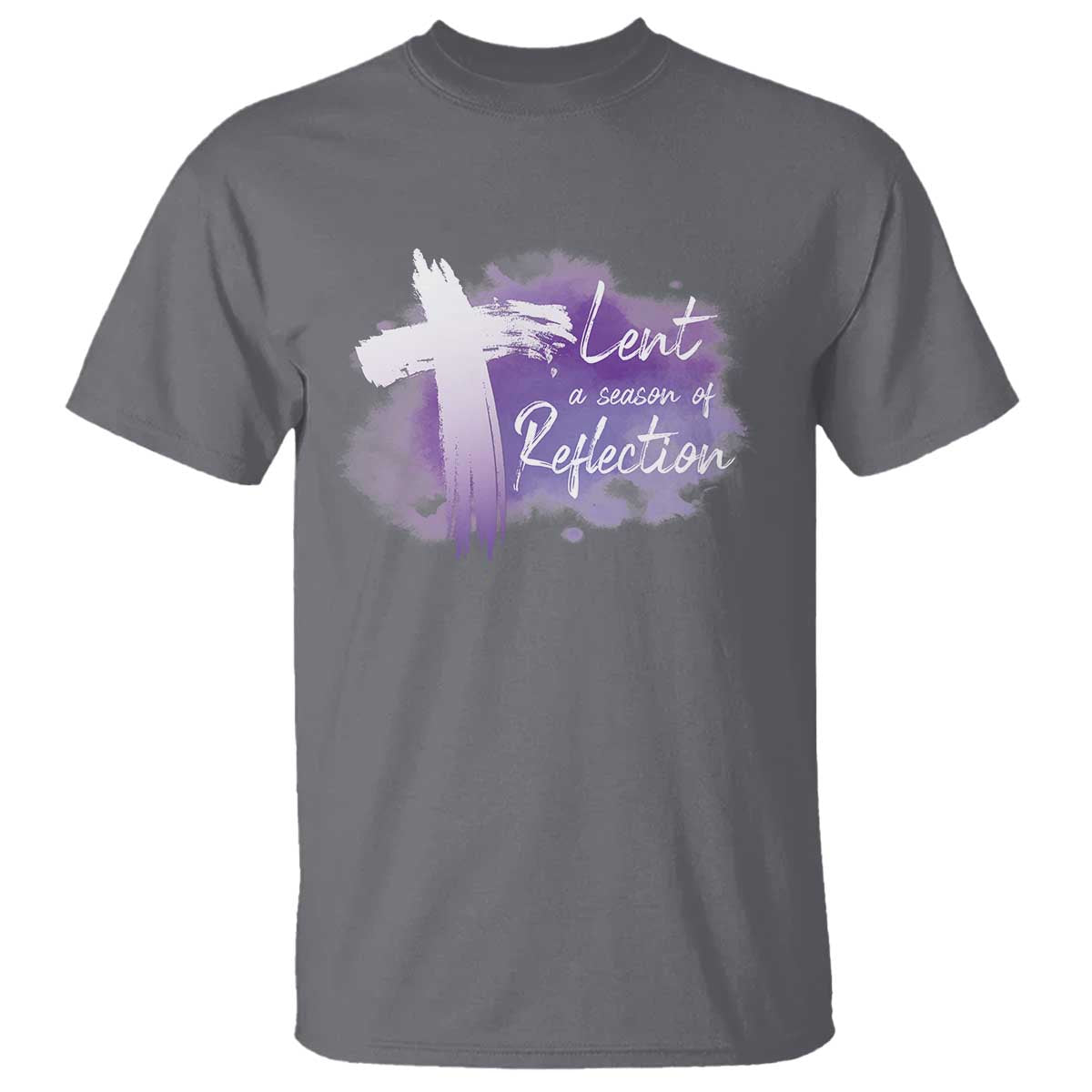 Ash Wednesday T Shirt Lent A Season Of Reflection Ashes Cross Christian Religious TS11 Charcoal Print Your Wear