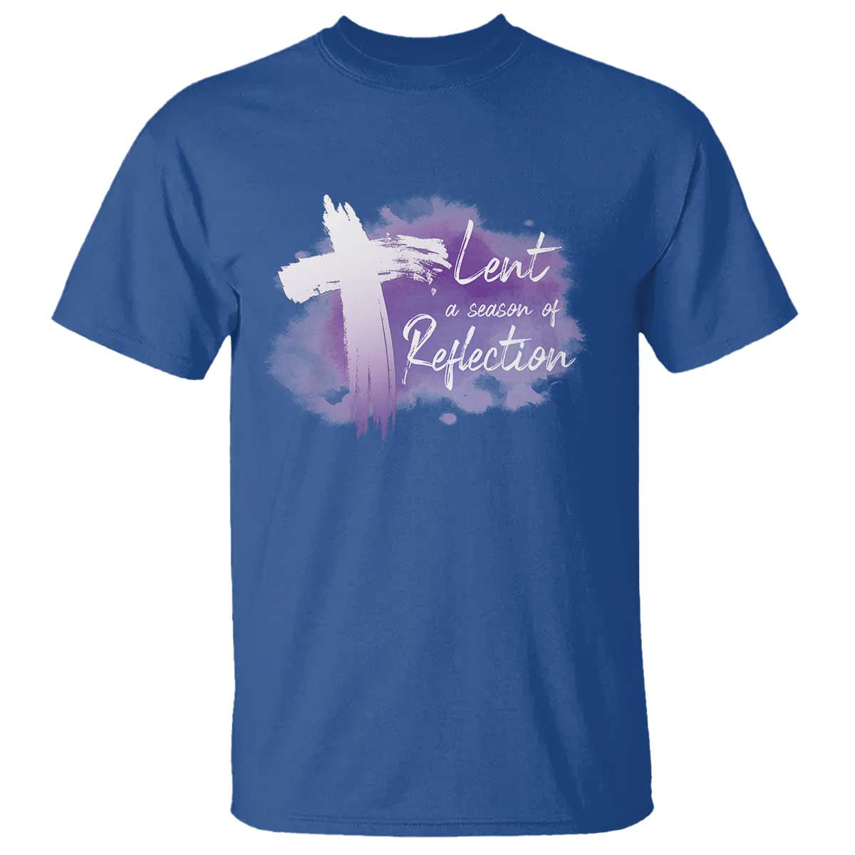 Ash Wednesday T Shirt Lent A Season Of Reflection Ashes Cross Christian Religious TS11 Royal Blue Print Your Wear