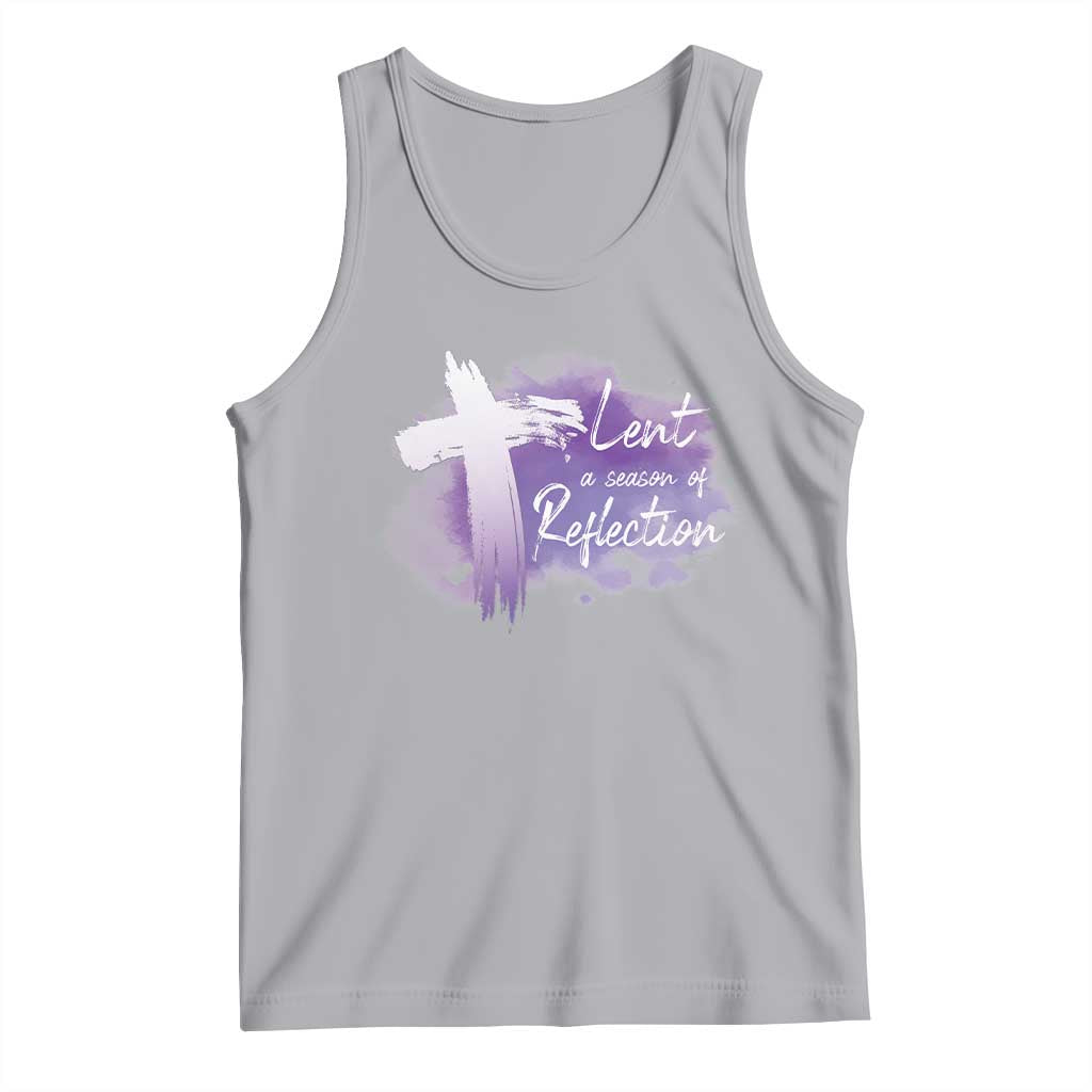 Ash Wednesday Tank Top Lent A Season Of Reflection Ashes Cross Christian Religious TS11 Athletic Heather Print Your Wear