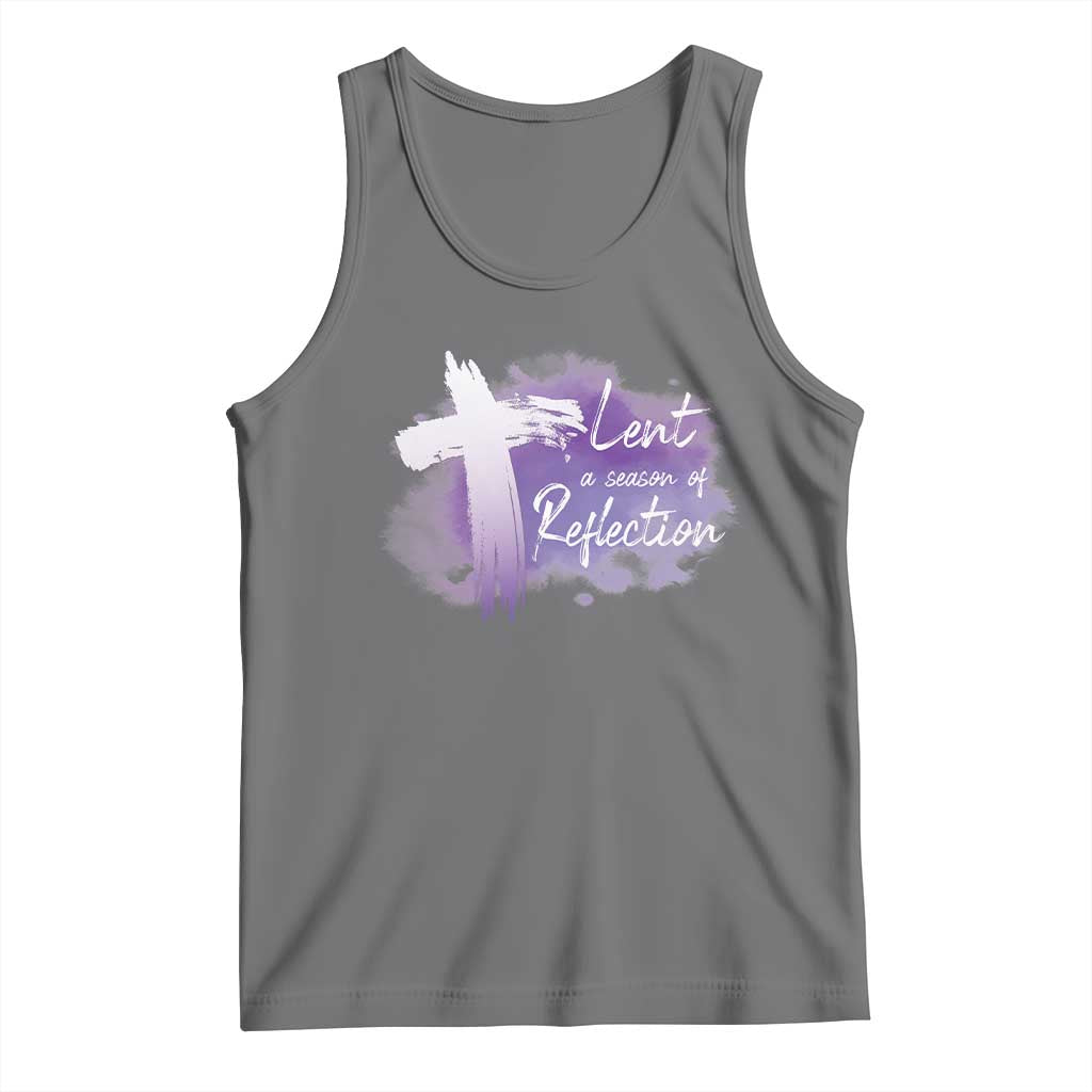 Ash Wednesday Tank Top Lent A Season Of Reflection Ashes Cross Christian Religious TS11 Black Heather Print Your Wear