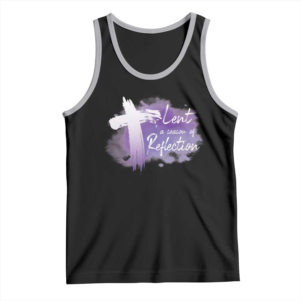 Ash Wednesday Tank Top Lent A Season Of Reflection Ashes Cross Christian Religious TS11 Black Athletic Heather Print Your Wear