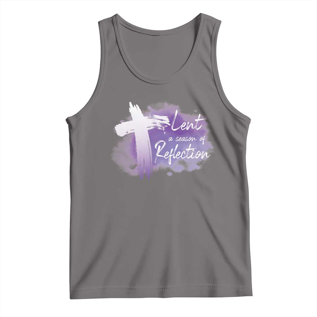 Ash Wednesday Tank Top Lent A Season Of Reflection Ashes Cross Christian Religious TS11 Deep Heather Print Your Wear