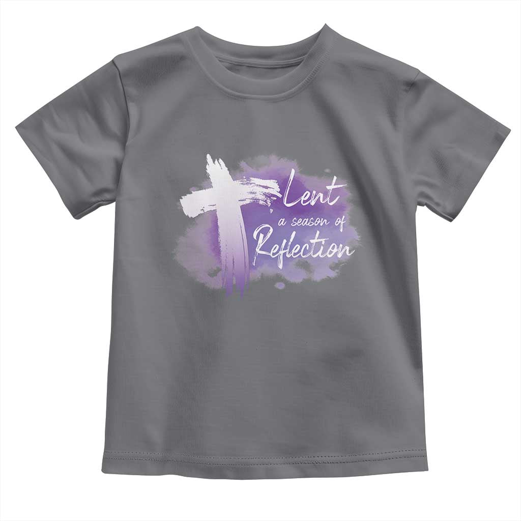 Ash Wednesday Toddler T Shirt Lent A Season Of Reflection Ashes Cross Christian Religious TS11 Charcoal Print Your Wear