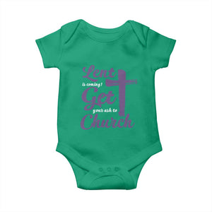 Ash Wednesday Baby Onesie Lent Is Coming Get Your Ash To Church Ash Cross TS11 Irish Green Print Your Wear