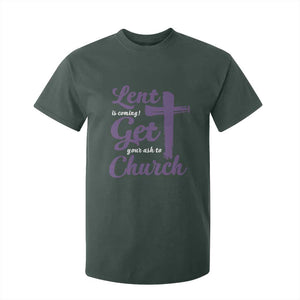 Ash Wednesday T Shirt For Kid Lent Is Coming Get Your Ash To Church Ash Cross TS11 Dark Forest Green Print Your Wear