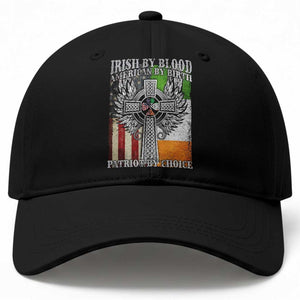 Irish Americans Baseball Cap Irish By Blood American By Birth Patriot By Choice Celtic Cross TS11 Print Your Wear