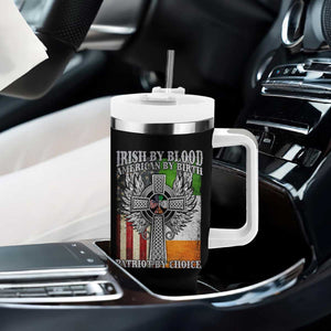 Irish Americans Tumbler With Handle Irish By Blood American By Birth Patriot By Choice Celtic Cross TS11 Print Your Wear