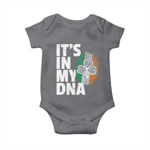 Funny Irish It's In My DNA Baby Onesie Ireland Fingerprint Flag TS11 Charcoal Print Your Wear