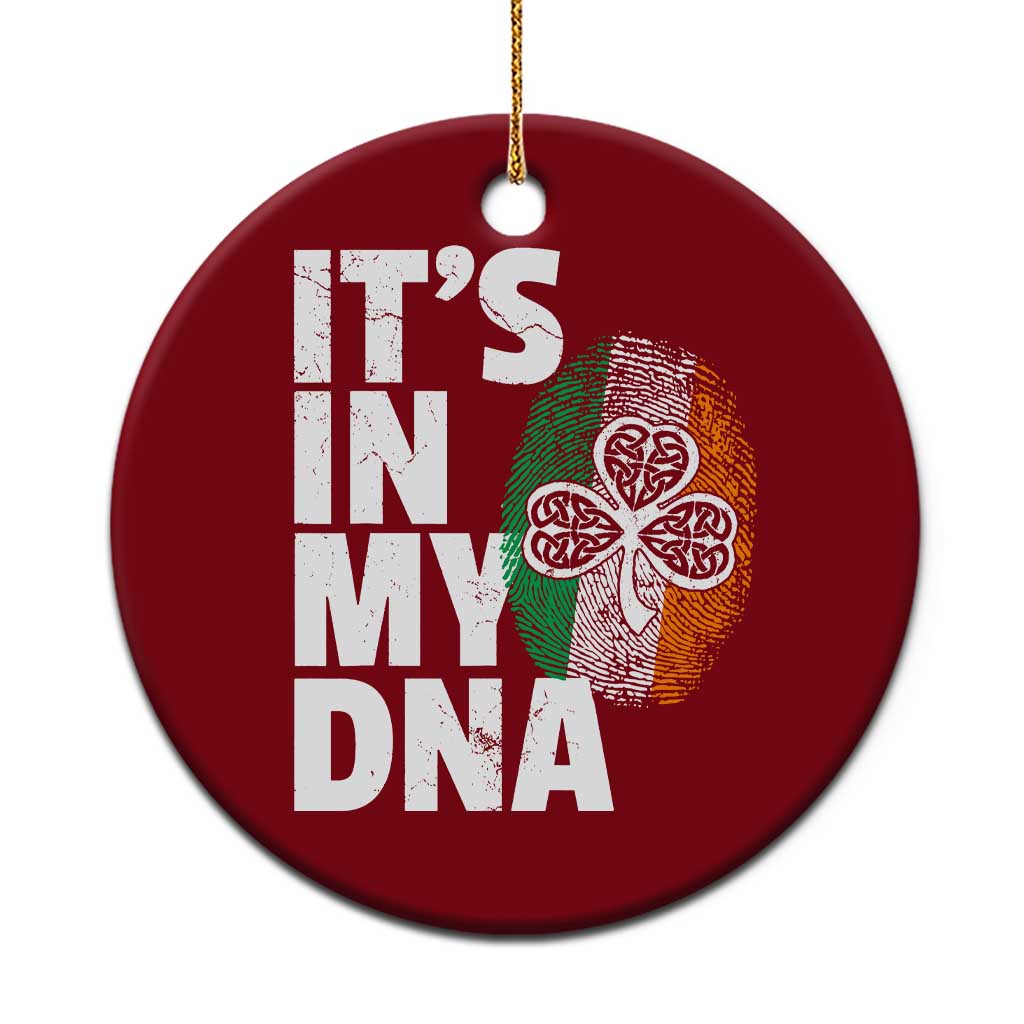 Funny Irish It's In My DNA Ceramic Ornament Ireland Fingerprint Flag TS11 1pc Red Print Your Wear