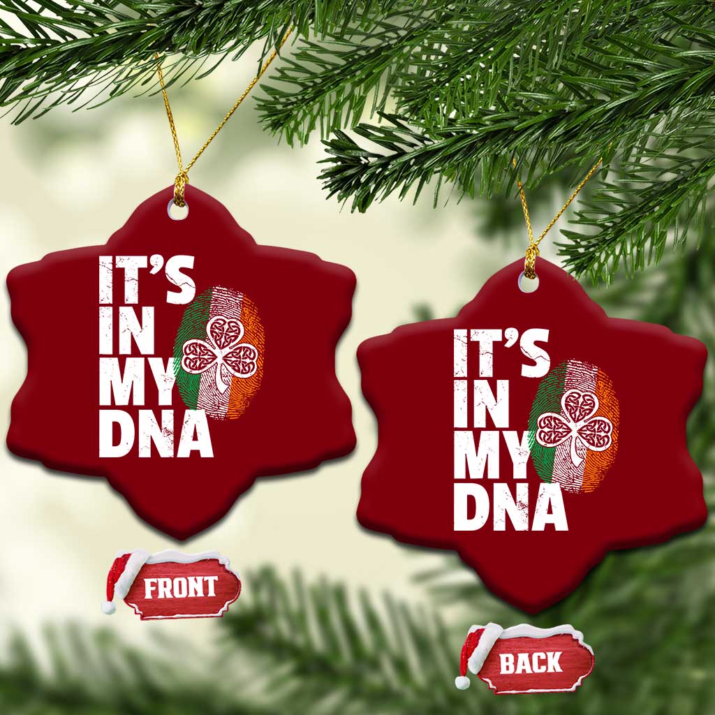Funny Irish It's In My DNA Ceramic Ornament Ireland Fingerprint Flag TS11 Print Your Wear