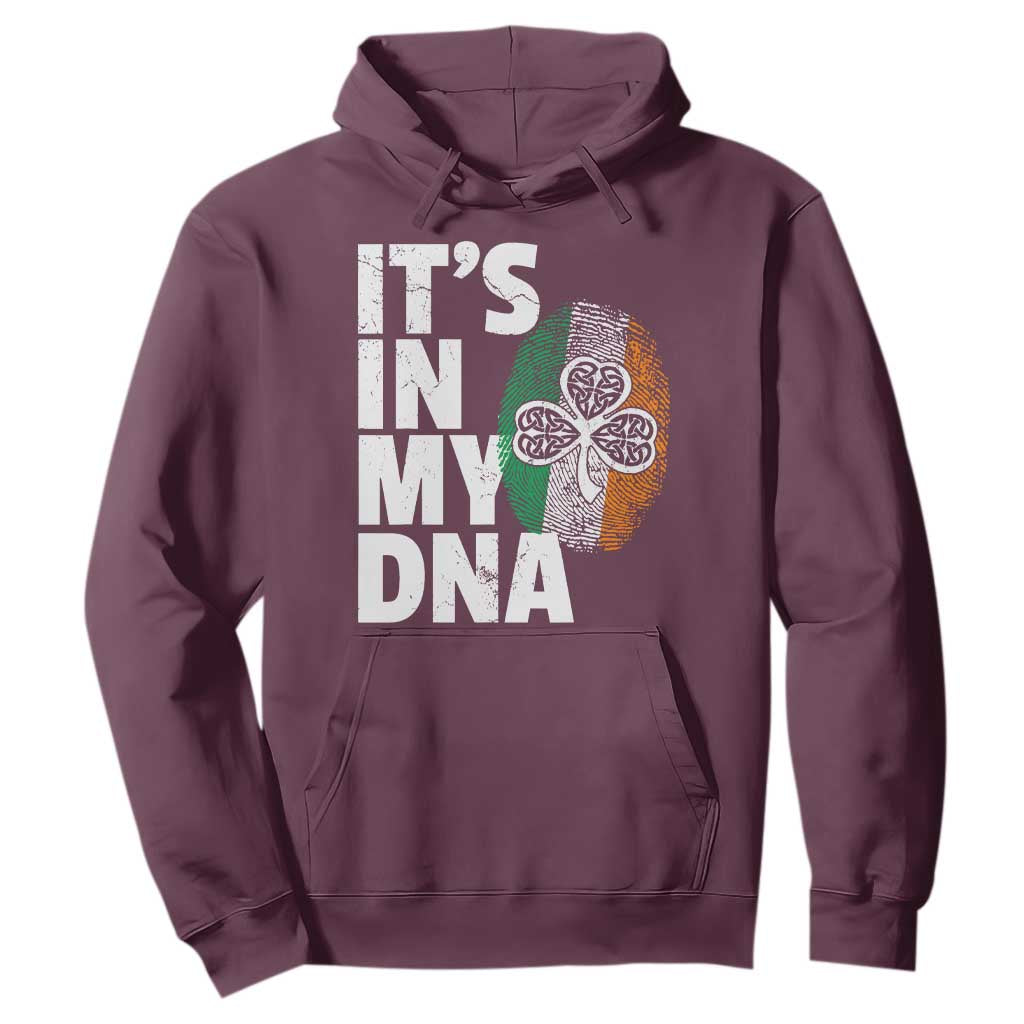 Funny Irish It's In My DNA Hoodie Ireland Fingerprint Flag TS11 Maroon Print Your Wear